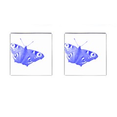  Decorative Blue Butterfly Cufflinks (square)