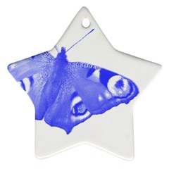  Decorative Blue Butterfly Star Ornament (two Sides) by Colorfulart23