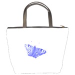  Decorative Blue Butterfly Bucket Handbag Back