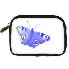  Decorative Blue Butterfly Digital Camera Leather Case