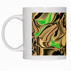 Retro Swirl White Coffee Mug by Colorfulart23