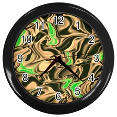 Retro Swirl Wall Clock (black)