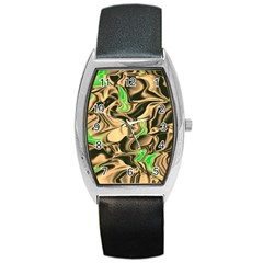 Retro Swirl Tonneau Leather Watch by Colorfulart23