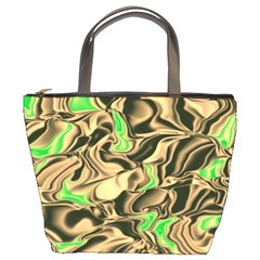 Retro Swirl Bucket Handbag by Colorfulart23