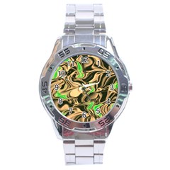 Retro Swirl Stainless Steel Watch by Colorfulart23