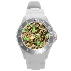 Retro Swirl Plastic Sport Watch (large) by Colorfulart23