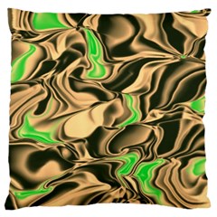 Retro Swirl Large Cushion Case (single Sided)  by Colorfulart23