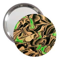 Retro Swirl 3  Handbag Mirror by Colorfulart23