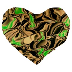 Retro Swirl 19  Premium Heart Shape Cushion