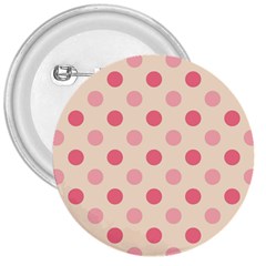 Pale Pink Polka Dots 3  Button