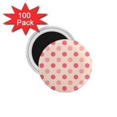 Pale Pink Polka Dots 1 75  Button Magnet (100 Pack) by Colorfulart23