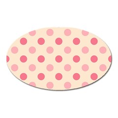 Pale Pink Polka Dots Magnet (oval)