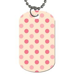 Pale Pink Polka Dots Dog Tag (one Sided)