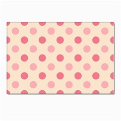 Pale Pink Polka Dots Postcard 4 x 6  (10 Pack) by Colorfulart23