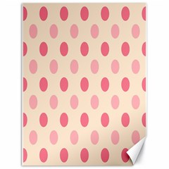 Pale Pink Polka Dots Canvas 18  X 24  (unframed) by Colorfulart23