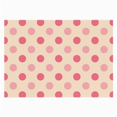 Pale Pink Polka Dots Glasses Cloth (large, Two Sided)