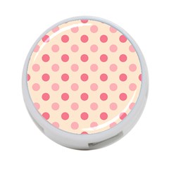 Pale Pink Polka Dots 4-port Usb Hub (two Sides)