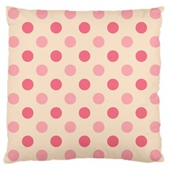 Pale Pink Polka Dots Large Cushion Case (single Sided) 