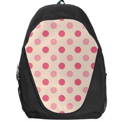 Pale Pink Polka Dots Backpack Bag