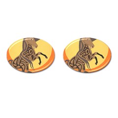 Embracing The Moon Cufflinks (oval) by twoaboriginalart