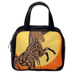 Embracing The Moon Classic Handbag (one Side) by twoaboriginalart