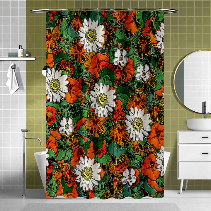 Flowers Shower Curtain 48  x 72  (Small)