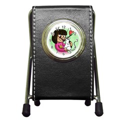 Bookcover  Copy Stationery Holder Clock