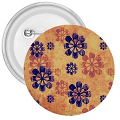 Funky Floral Art 3  Button