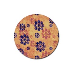 Funky Floral Art Drink Coaster (round) by Colorfulart23