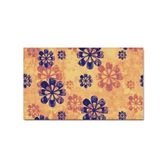 Funky Floral Art Sticker (rectangle)