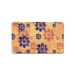 Funky Floral Art Magnet (name Card)