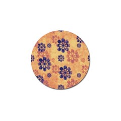 Funky Floral Art Golf Ball Marker