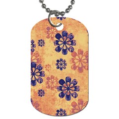 Funky Floral Art Dog Tag (two-sided)  by Colorfulart23