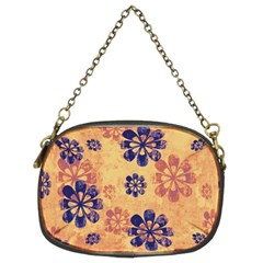 Funky Floral Art Chain Purse (two Sided) 