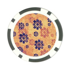 Funky Floral Art Poker Chip (10 Pack)