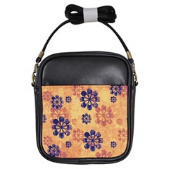 Funky Floral Art Girl s Sling Bag