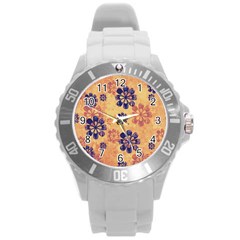 Funky Floral Art Plastic Sport Watch (large) by Colorfulart23