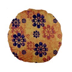 Funky Floral Art 15  Premium Round Cushion 