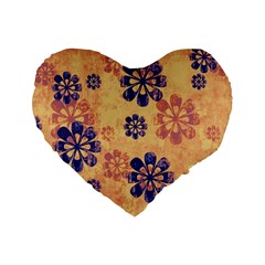 Funky Floral Art 16  Premium Heart Shape Cushion 