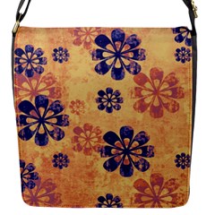 Funky Floral Art Flap Closure Messenger Bag (small)