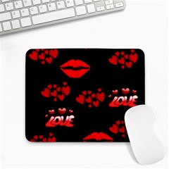 Red Hearts And Lips Small Mousepad