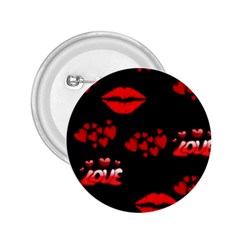 Red Hearts And Lips 2 25  Button by Colorfulart23