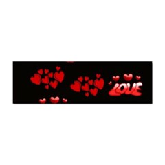 Love Red Hearts Love Flowers Art Bumper Sticker 100 Pack