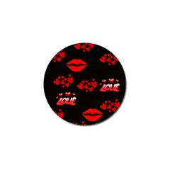 Love Red Hearts Love Flowers Art Golf Ball Marker 10 Pack