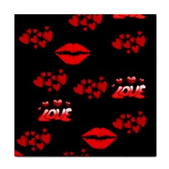 Love Red Hearts Love Flowers Art Face Towel