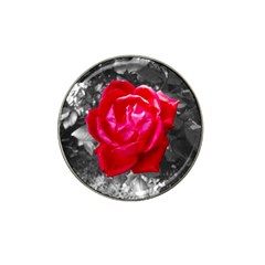 Red Rose Golf Ball Marker (for Hat Clip) by jotodesign