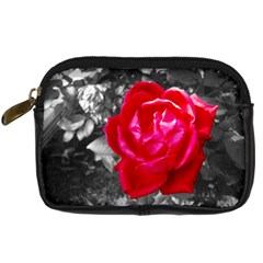 Red Rose Digital Camera Leather Case by jotodesign