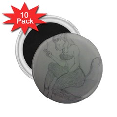 Smoke Break Satyr 2 25  Button Magnet (10 Pack) by WispsofFantasy