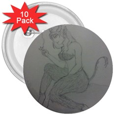 Smoke Break Satyr 3  Button (10 Pack) by WispsofFantasy