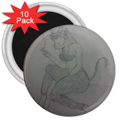 Smoke Break Satyr 3  Button Magnet (10 Pack) by WispsofFantasy